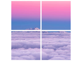 4-piece-canvas-print-pink-in-the-sky