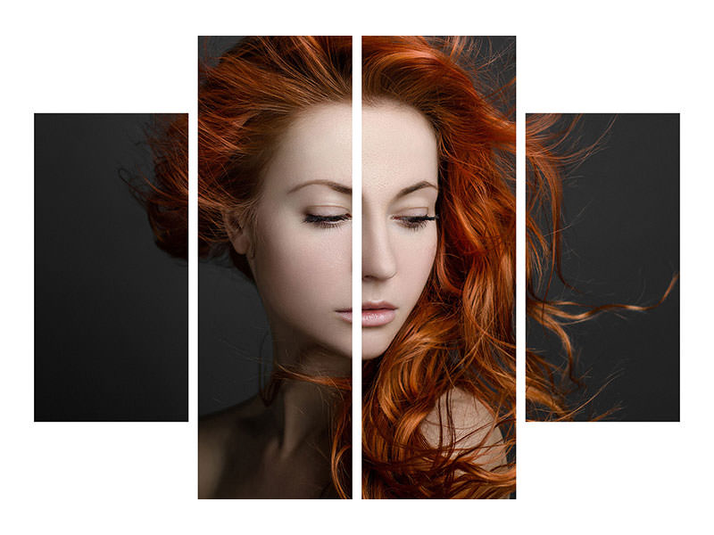 4-piece-canvas-print-red-hair