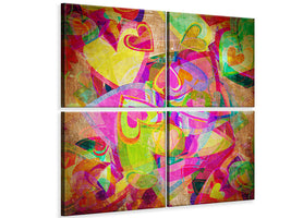 4-piece-canvas-print-retro-love