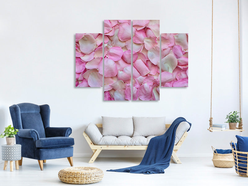 4-piece-canvas-print-rose-petals-in-pink-ii