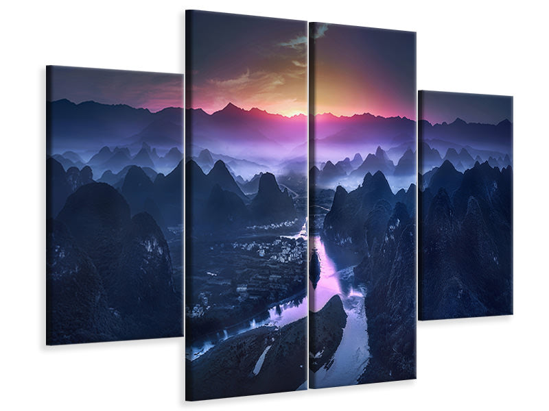 4-piece-canvas-print-the-earth-awakening