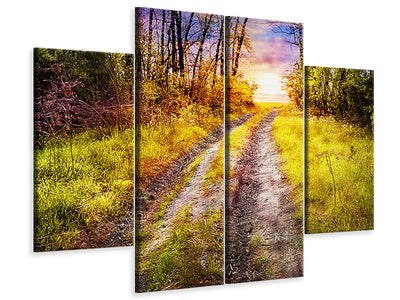 4-piece-canvas-print-the-forest-path