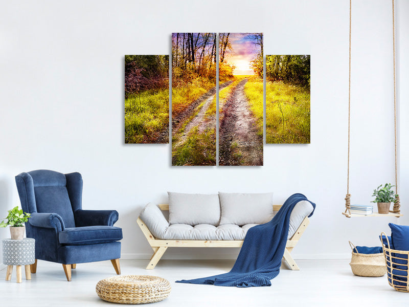 4-piece-canvas-print-the-forest-path