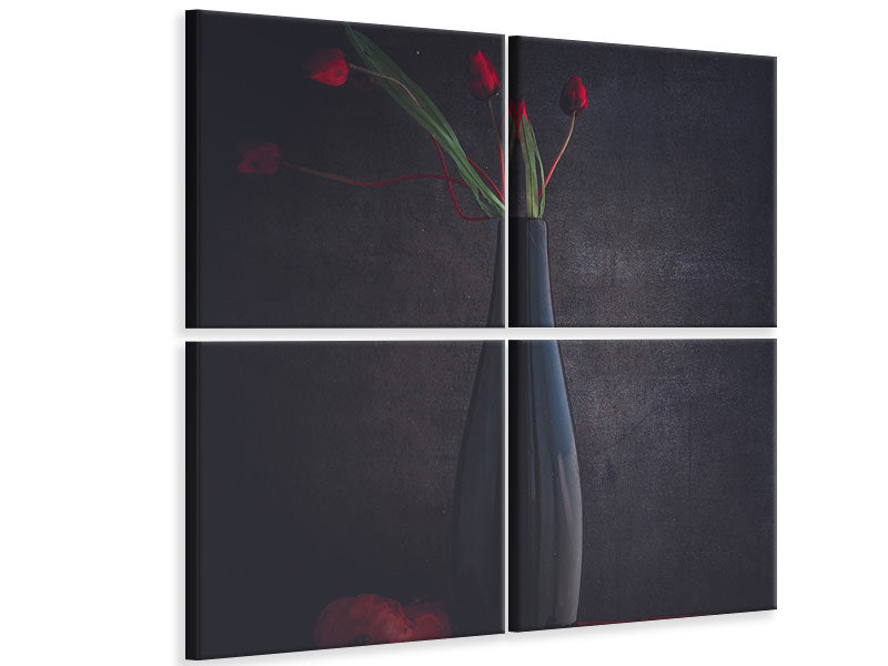 4-piece-canvas-print-the-silent-flower