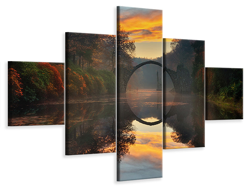 5-piece-canvas-print-autumn-garden