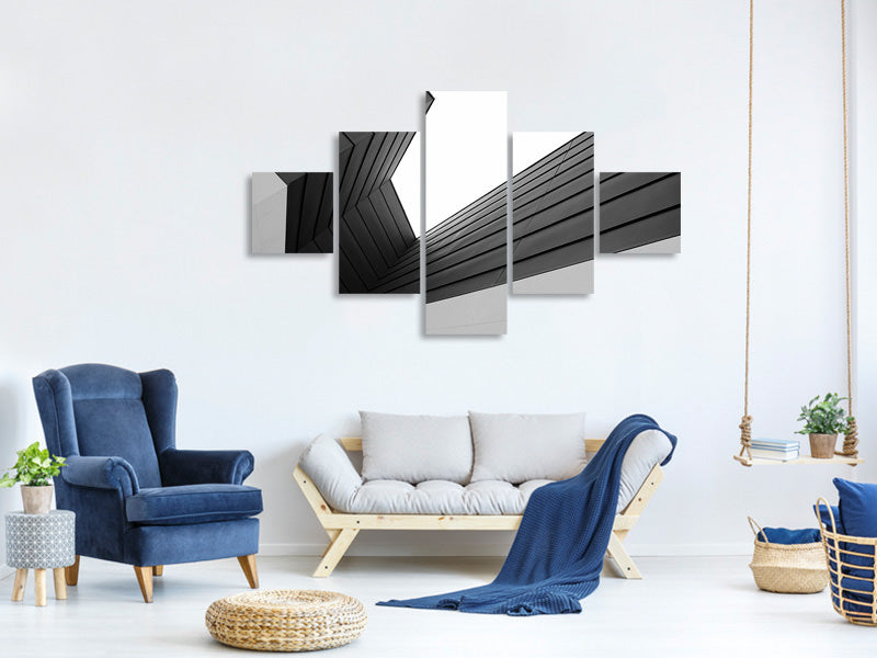 5-piece-canvas-print-broken-lines-ii