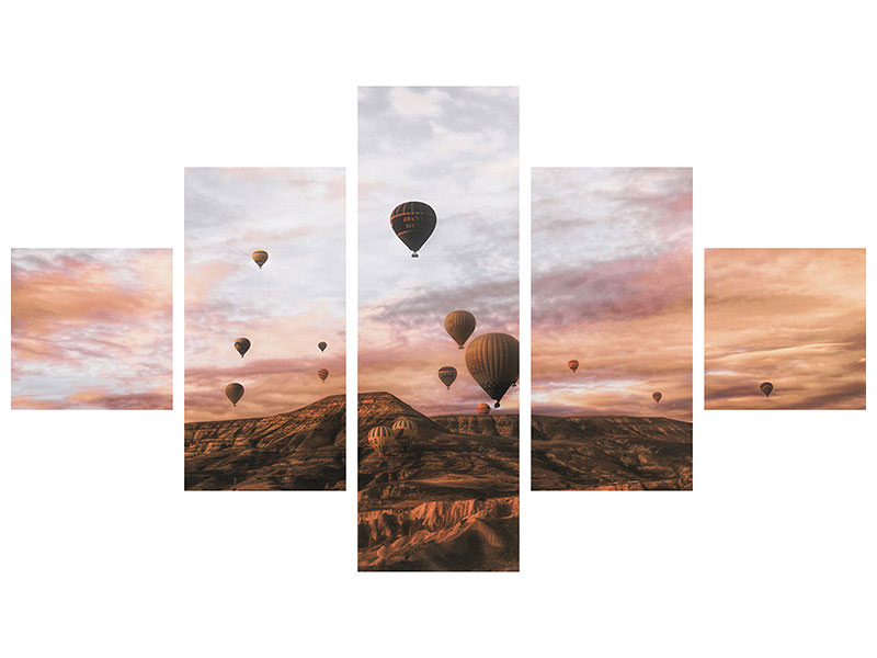5-piece-canvas-print-cappodocia-hot-air-balloon