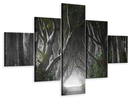 5-piece-canvas-print-dark-hedges