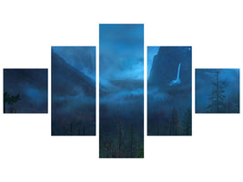 5-piece-canvas-print-gloomy-mountain