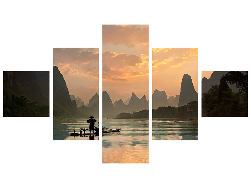 5-piece-canvas-print-golden-li-river