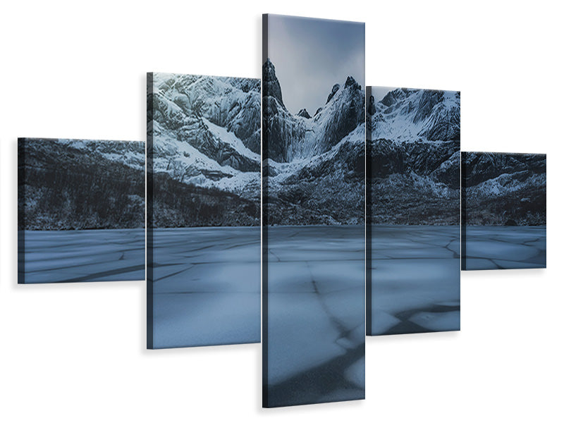 5-piece-canvas-print-ice-craking