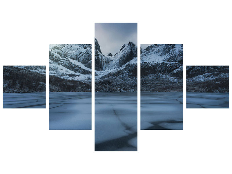 5-piece-canvas-print-ice-craking