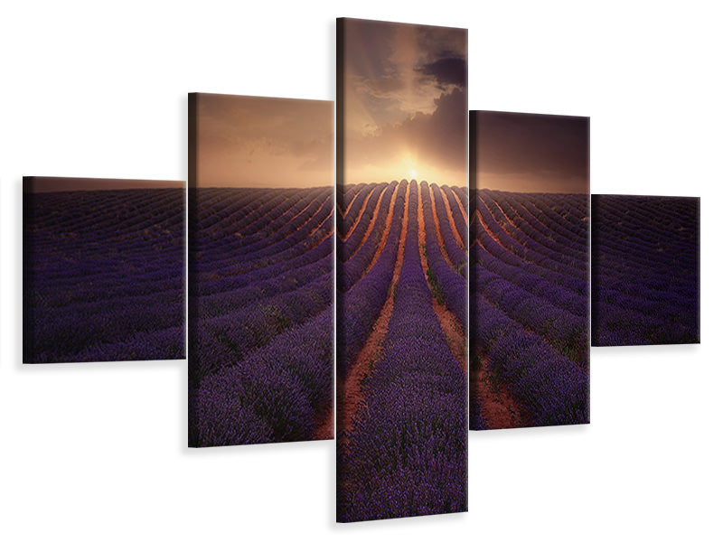 5-piece-canvas-print-in-a-village-of-la-mancha