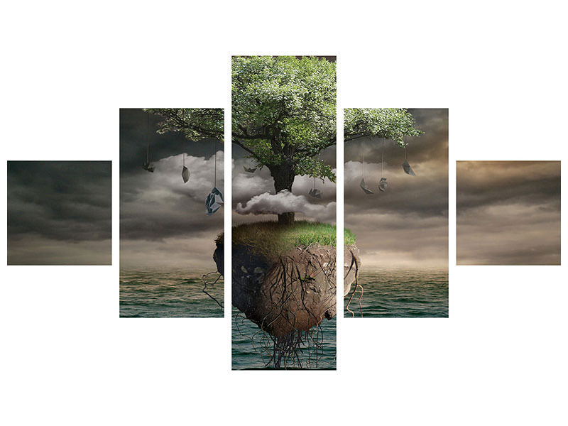 5-piece-canvas-print-lonely-tree