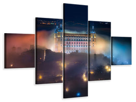 5-piece-canvas-print-mystic-foggy-night-in-toledo-city