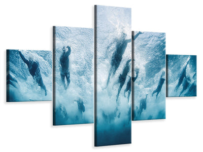 5-piece-canvas-print-swim