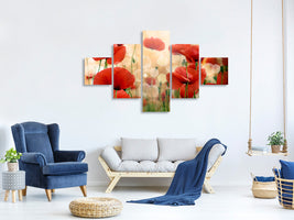 5-piece-canvas-print-the-poppy