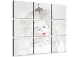 9-piece-canvas-print-birdcage-love