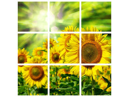 9-piece-canvas-print-the-sun-and-the-flowers