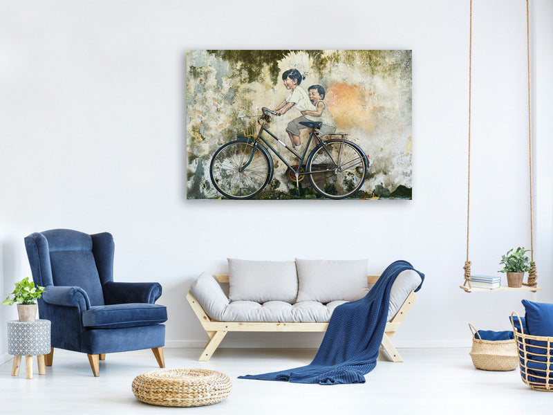 canvas-print-bicycle-graffiti