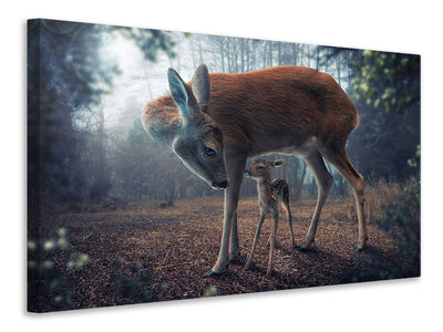 canvas-print-mother-and-fawn