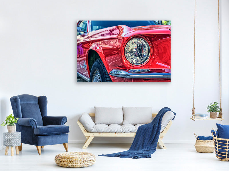 canvas-print-red-vintage-car