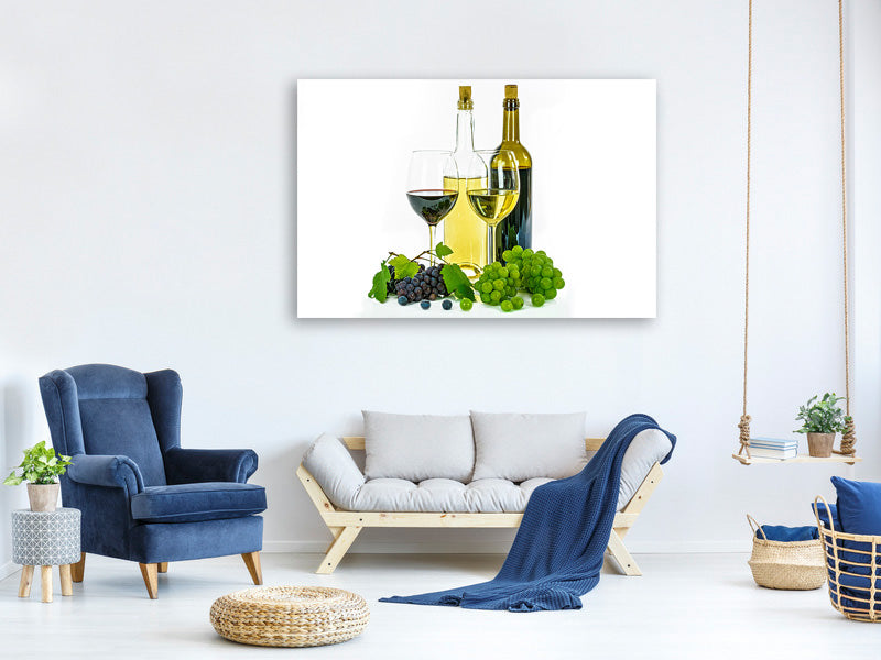 canvas-print-white-wine-and-red-wine