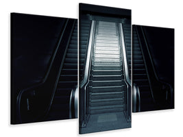 modern-3-piece-canvas-print-escalator-in-the-dark