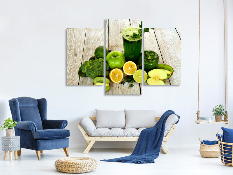 modern-3-piece-canvas-print-ingredients-green-smoothie