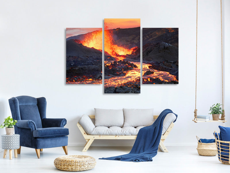 modern-3-piece-canvas-print-la-fournaise-volcano