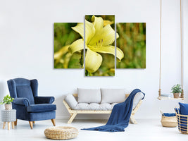 modern-3-piece-canvas-print-lilies-blossom-in-yellow