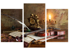 modern-3-piece-canvas-print-still-life-with-violin-and-clock