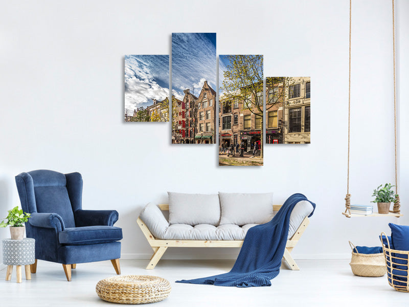 modern-4-piece-canvas-print-at-the-canal