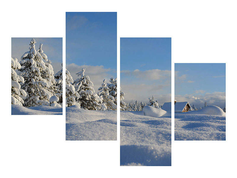 modern-4-piece-canvas-print-beautiful-snow-landscape