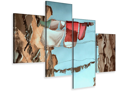 modern-4-piece-canvas-print-city-mirror