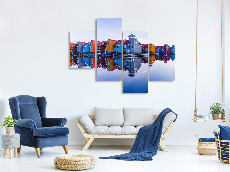 modern-4-piece-canvas-print-colored-homes