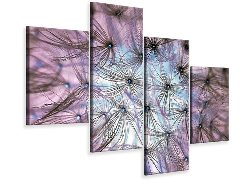 modern-4-piece-canvas-print-dandelion-in-the-light-play