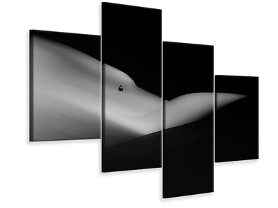 modern-4-piece-canvas-print-elephant-sleeping-a-white-dream