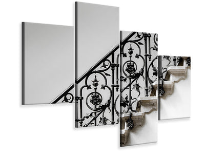 modern-4-piece-canvas-print-forged-handrail