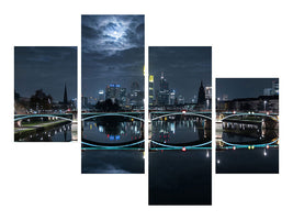 modern-4-piece-canvas-print-frankfurt-at-full-moon