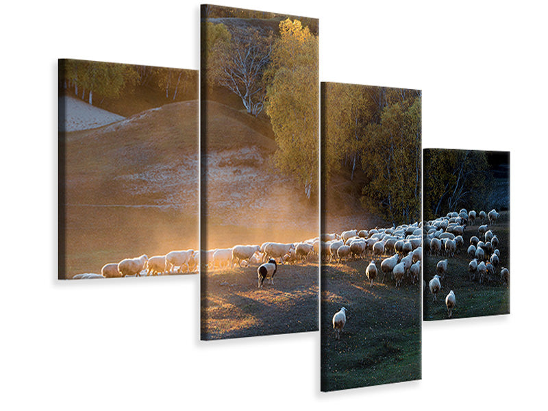 modern-4-piece-canvas-print-go-home