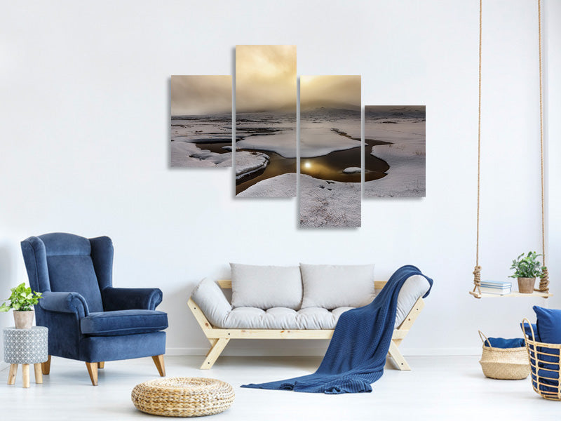 modern-4-piece-canvas-print-golden-iceland