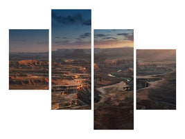 modern-4-piece-canvas-print-green-river