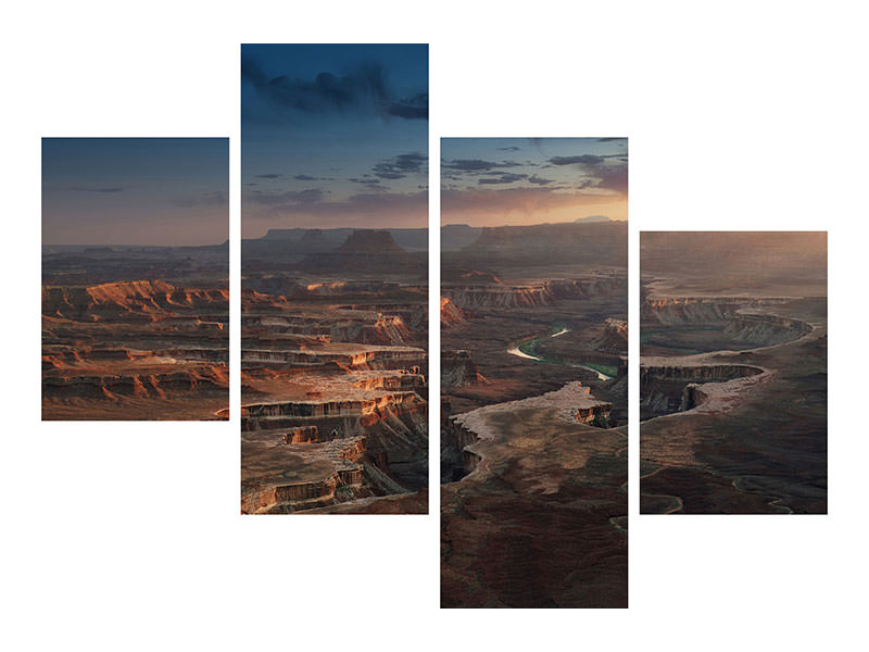 modern-4-piece-canvas-print-green-river