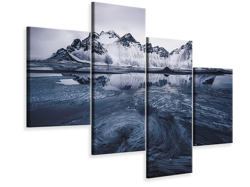 modern-4-piece-canvas-print-ice-on-stokksnes