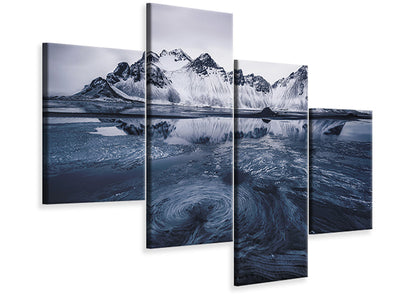 modern-4-piece-canvas-print-ice-on-stokksnes