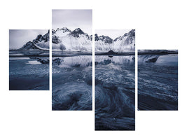 modern-4-piece-canvas-print-ice-on-stokksnes