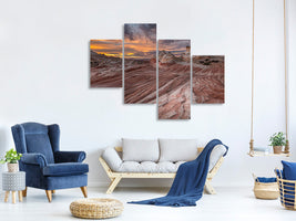 modern-4-piece-canvas-print-last-light-at-white-pocket
