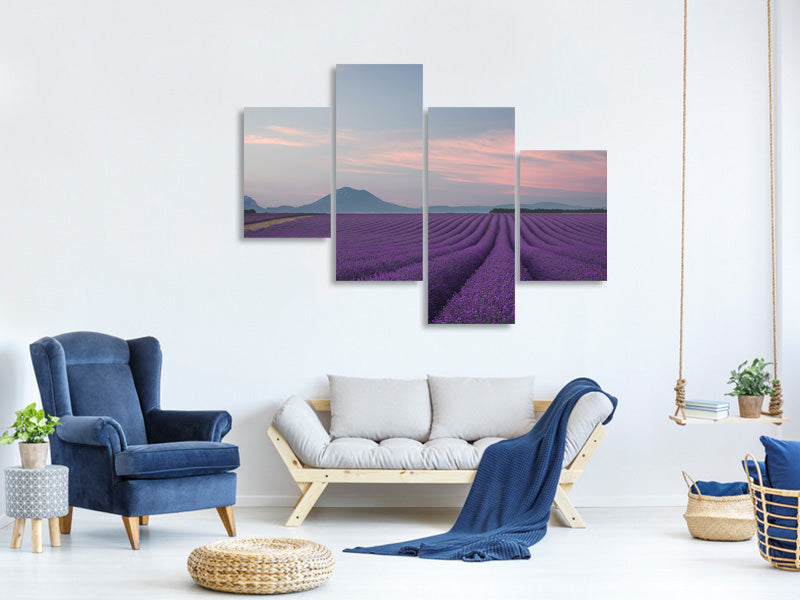 modern-4-piece-canvas-print-lavender-field