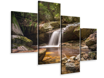 modern-4-piece-canvas-print-little-waterfall